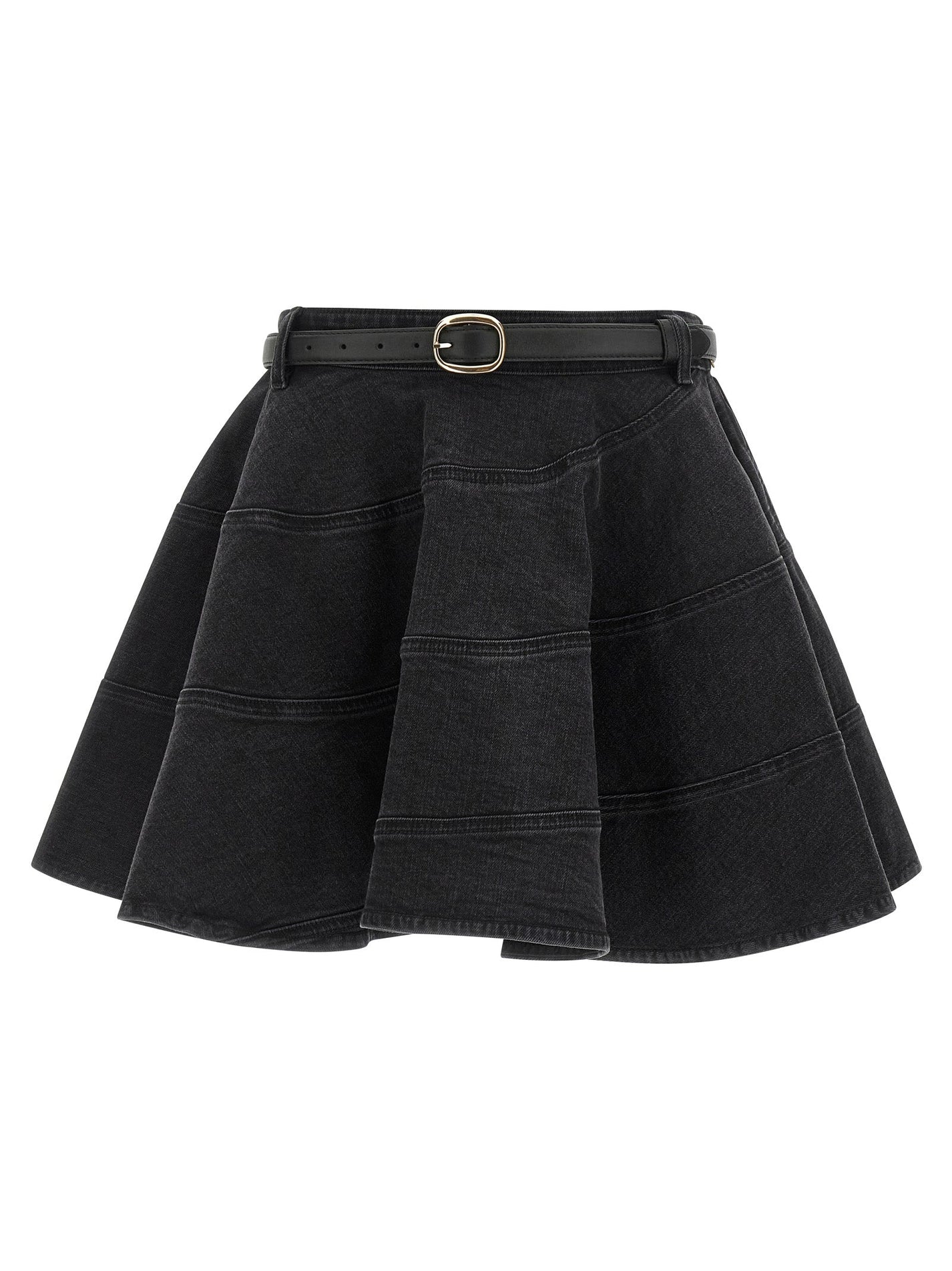SELF PORTRAIT - SELF PORTRAIT - ’Black Flared Denim Mini’ skirt - Women’s Bottoms
