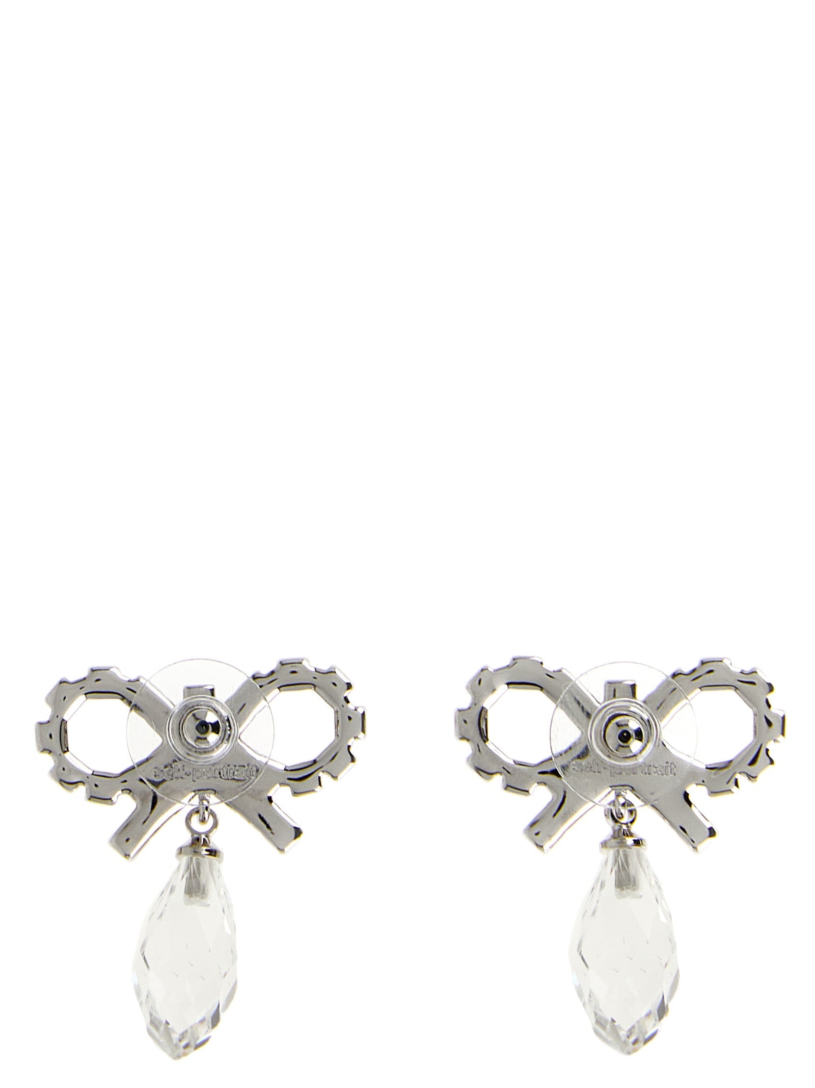 SELF PORTRAIT - SELF PORTRAIT - ’Bow Crystal Droplet’ earrings - Women’s Accessories