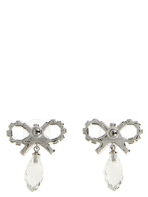 SELF PORTRAIT - SELF PORTRAIT - ’Bow Crystal Droplet’ earrings - Women’s Accessories