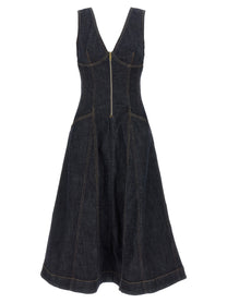 SELF PORTRAIT - SELF PORTRAIT - ’Indigo Denim Midi’ dress - Women’s Clothing