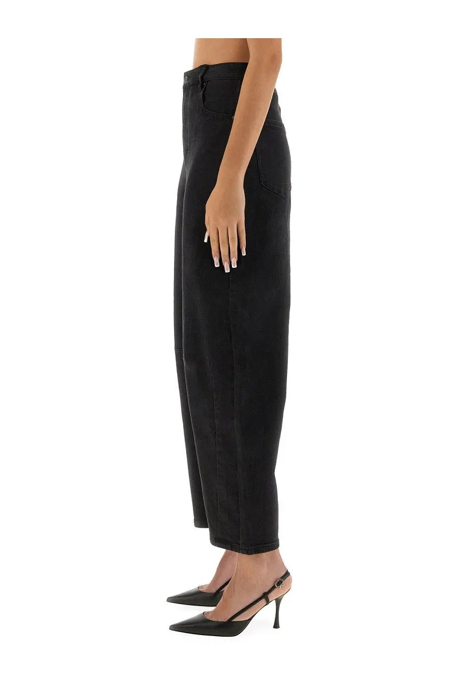self-portrait Women's Barrel Leg Jeans Black, view 4