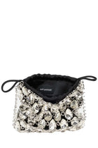 self-portrait Women's Crystal-Embellished Knit Metallica Mini Bag Silver, view 4