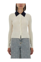 self-portrait Women's Merino Wool Cardigan White