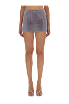 self-portrait Women's Metal Mesh Skirt Purple