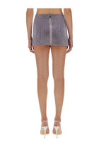 self-portrait Women's Metal Mesh Skirt Purple, view 4