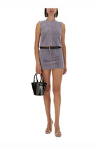 self-portrait Women's Metal Mesh Top Purple, view 2