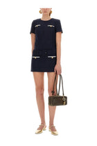 self-portrait Women's Mini Boucle Dress Blue, view 2