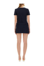 self-portrait Women's Mini Boucle Dress Blue, view 3