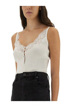 self-portrait Women's Ribbed Knit Top White, view 4