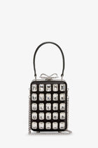 self-portrait Women's Satin Shoulder Bag Black