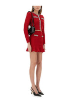 self-portrait Women's Textured Knit Skirt Red, view 2