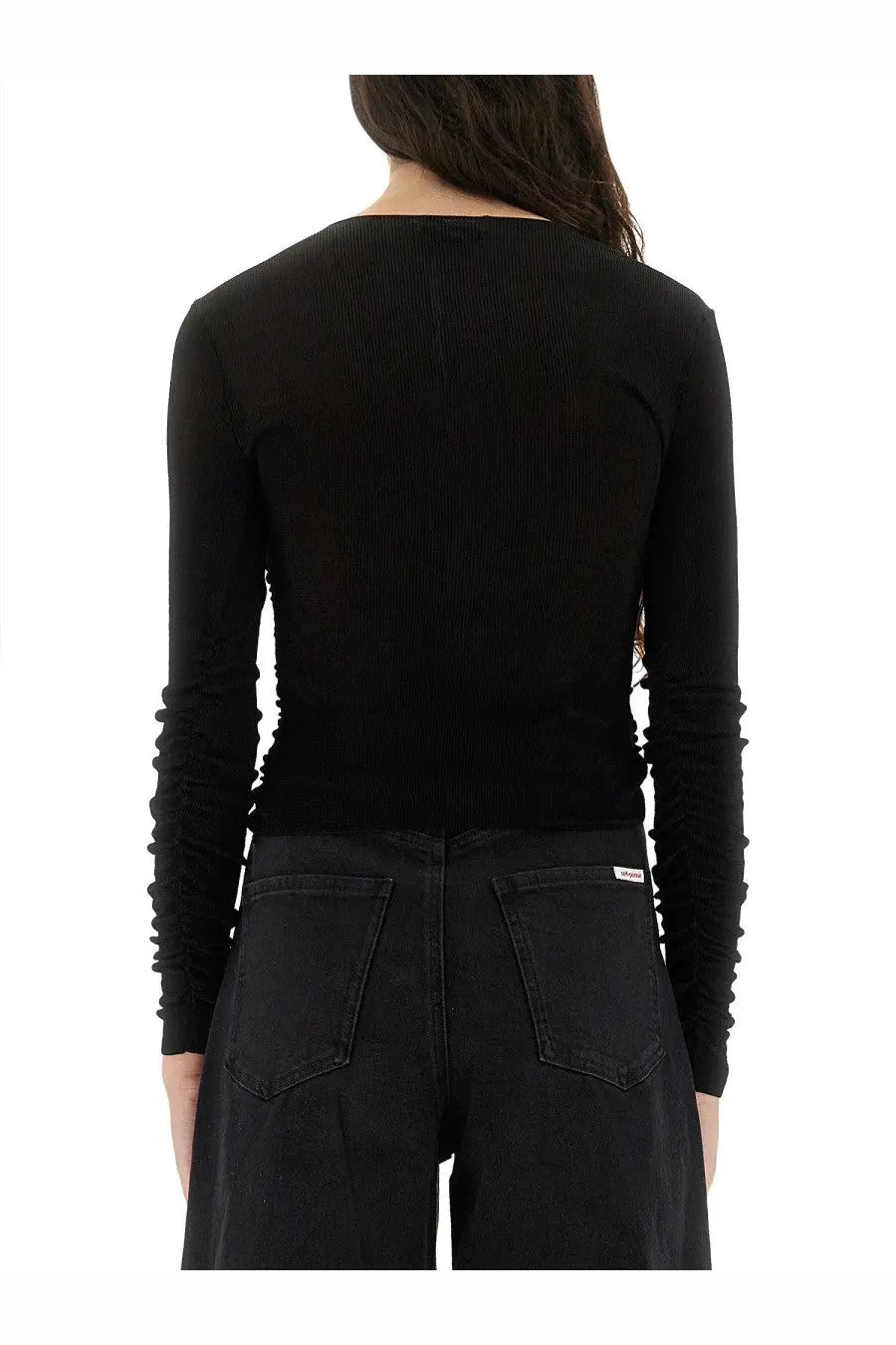 self-portrait Women's Viscose Knit Top Black, view 3