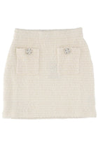 self-portrait Women's Wool Miniskirt White
