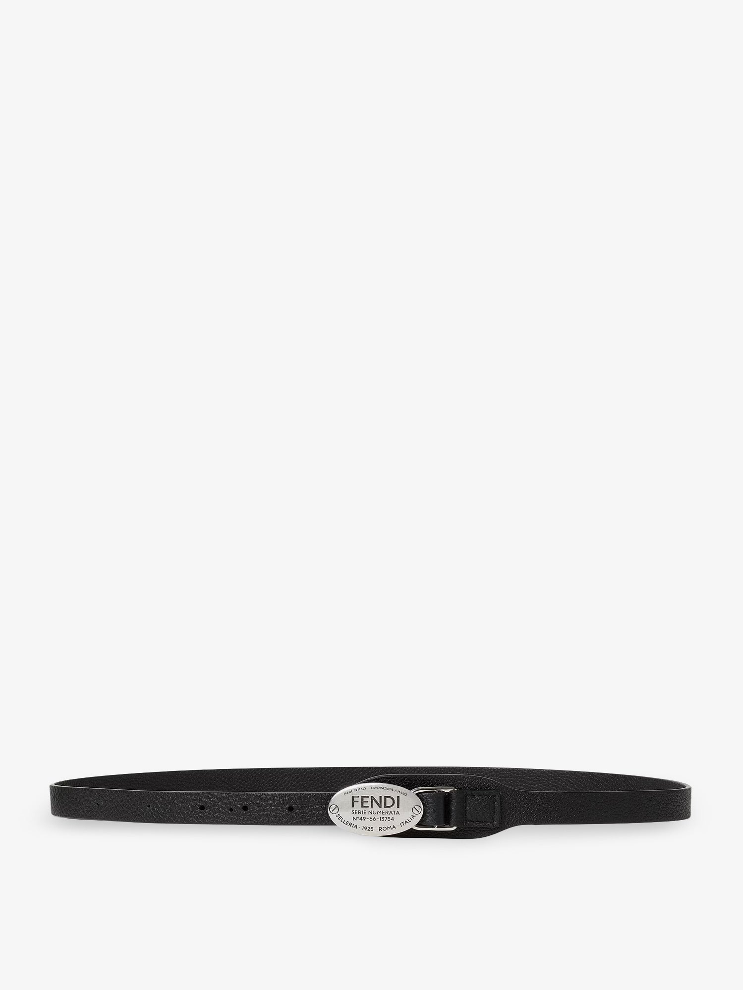 Fendi Men's Selleria Lather Belt Black