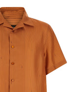 Fendi Selleria Stitching Silk Shirt Orange
