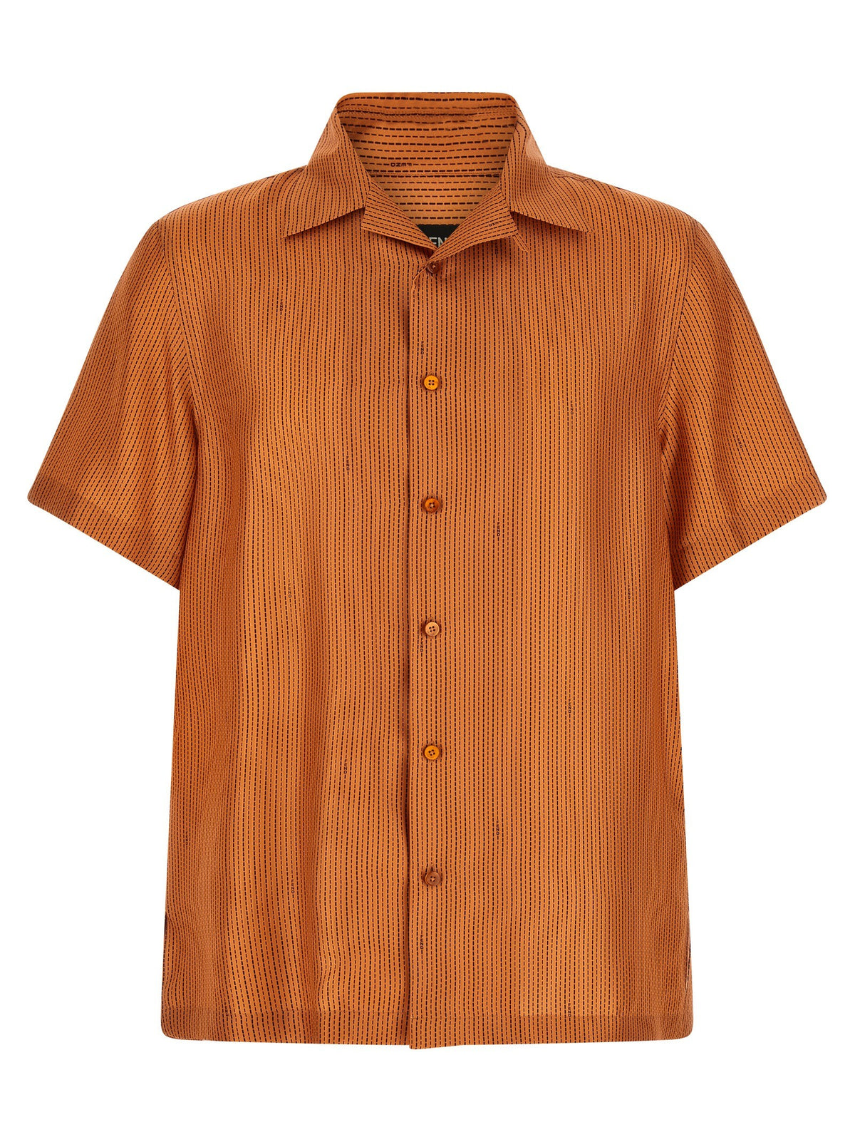Fendi Selleria Stitching Silk Shirt Orange