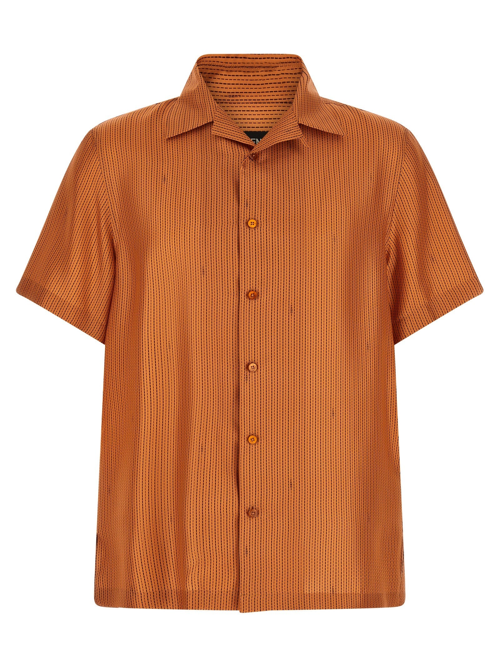Fendi Selleria Stitching Silk Shirt Orange
