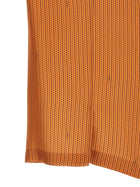 Fendi Selleria Stitching Silk Shirt Orange