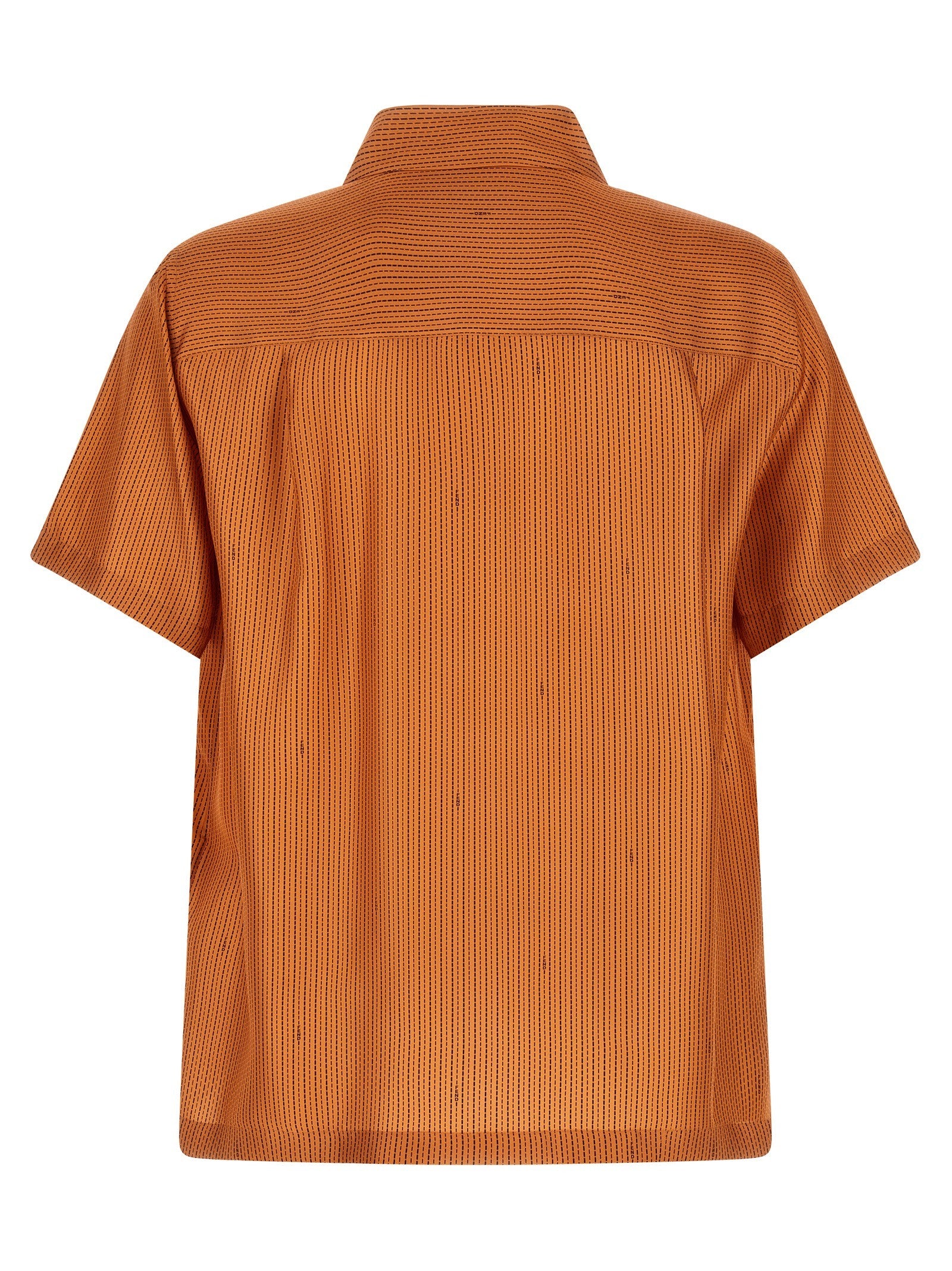 Fendi Selleria Stitching Silk Shirt Orange