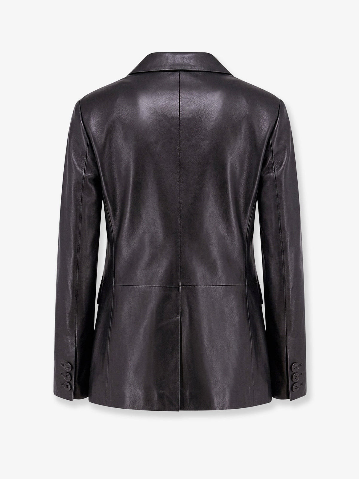 ARMA Women's Sema Single Breasted Leather Blazer Black