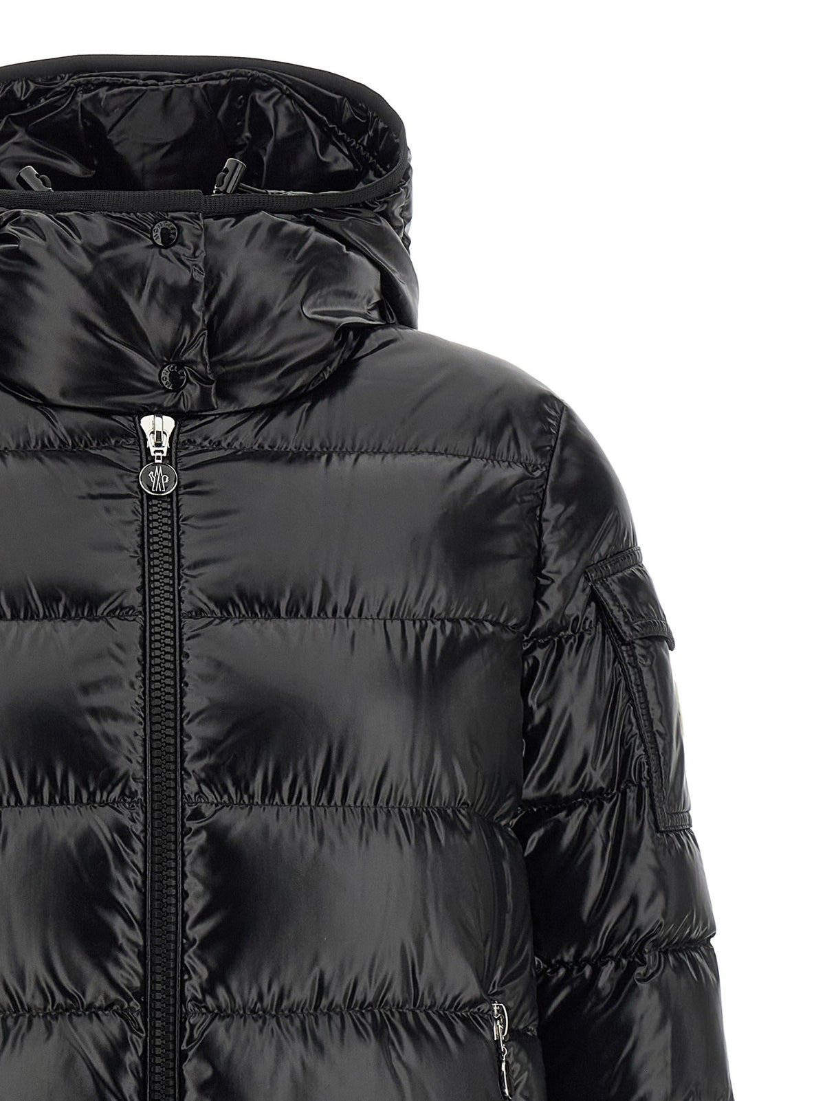 Moncler Semi Gloss Courcelles Down Jacket Black, view 3