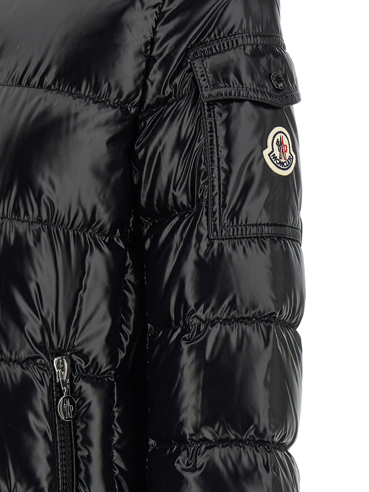Moncler Semi Gloss Courcelles Down Jacket Black, view 4
