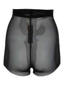 Rick Owens Women's Semi Transparent High Waisted Shorts Black