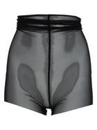 Rick Owens Women's Semi Transparent High Waisted Shorts Black
