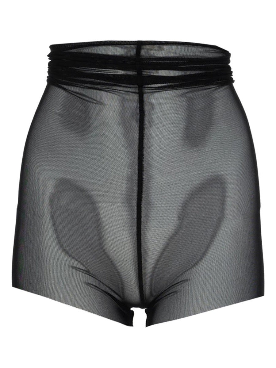 Rick Owens Women's Semi Transparent High Waisted Shorts Black