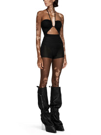 Rick Owens Women's Semi Transparent High Waisted Shorts Black