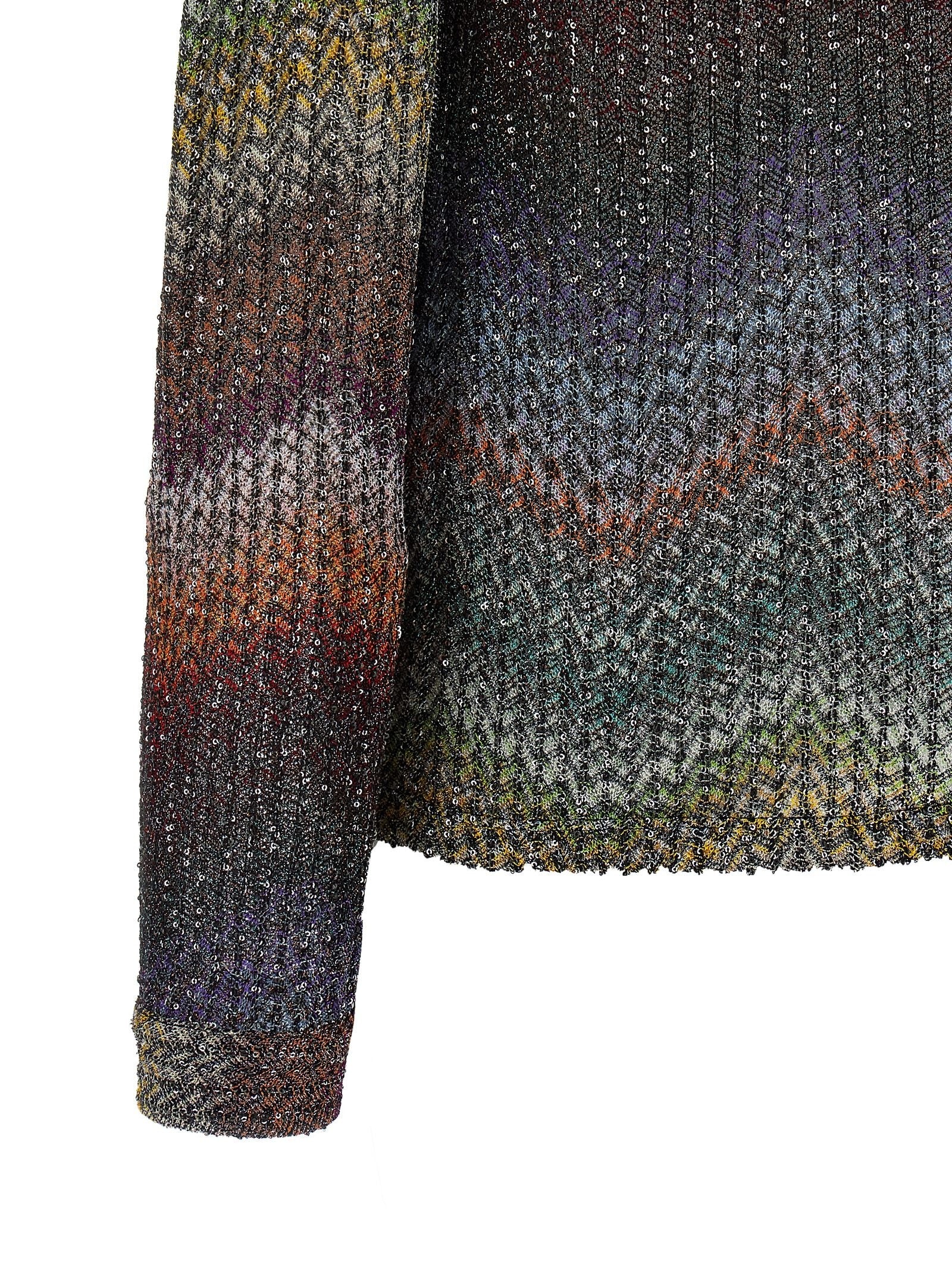 Missoni Sequin and Lamé Viscose Shirt Gold