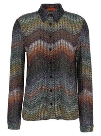 Missoni Sequin and Lamé Viscose Shirt Gold