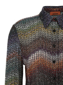 Missoni Sequin and Lamé Viscose Shirt Gold