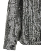 Pinko Sequin Caban Silver, view 4