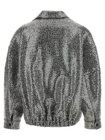Pinko Sequin Caban Silver