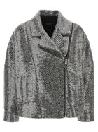Pinko Sequin Caban Silver