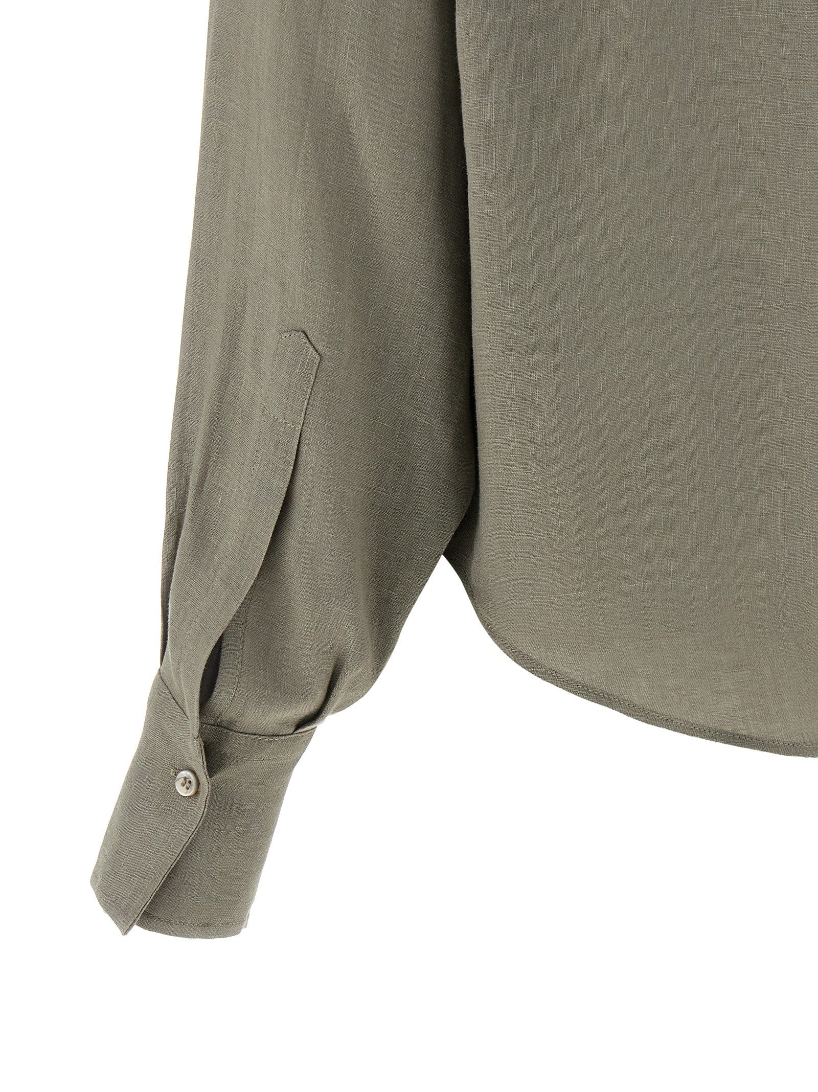 Brunello Cucinelli Sequin Collar Shirt Green