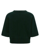 Nude Lucy Sequin Cropped Sweater Green, view 2