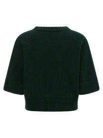 Nude Lucy Sequin Cropped Sweater Green