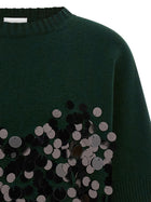 Nude Lucy Sequin Cropped Sweater Green, view 3
