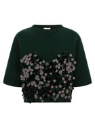 Nude Lucy Sequin Cropped Sweater Green
