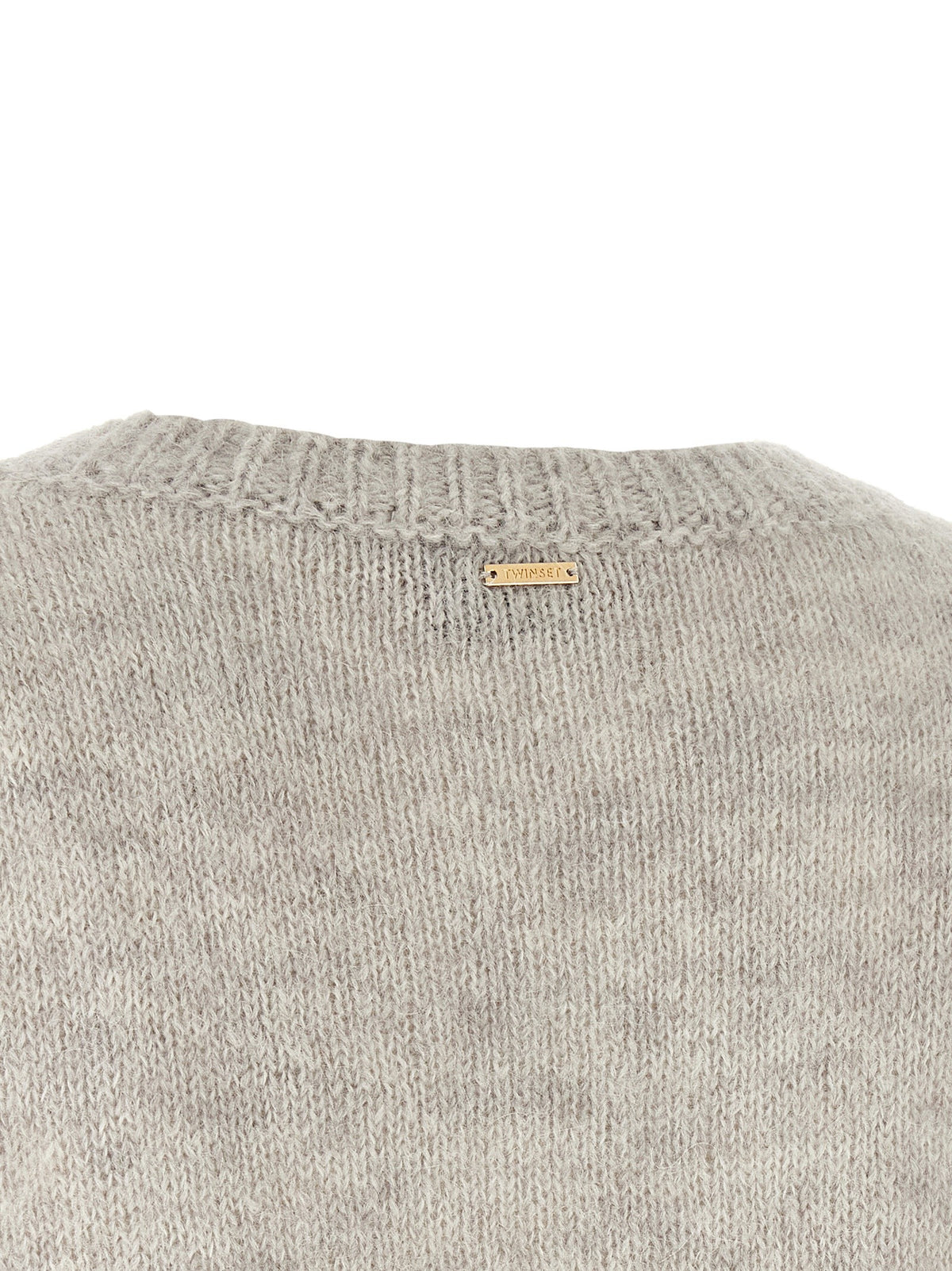TWINSET Sequin Diamond Sweater Grey