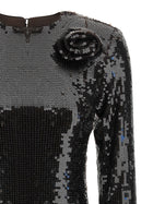 ROTATE Birger Christensen Sequin Dress Brown, view 3