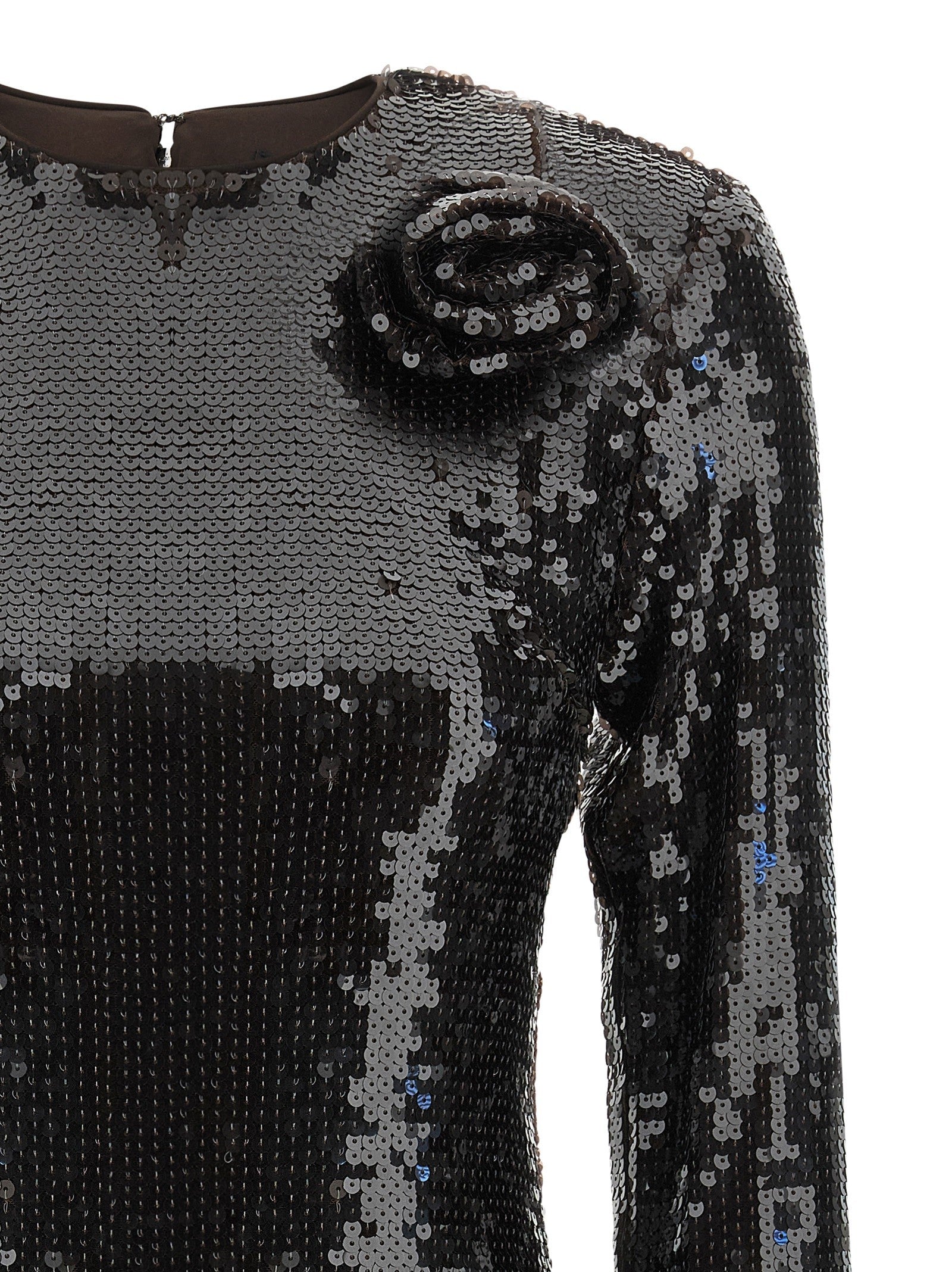 ROTATE Birger Christensen Sequin Dress Brown