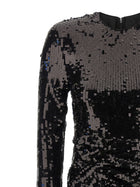 ROTATE Birger Christensen Sequin Dress Black, view 3