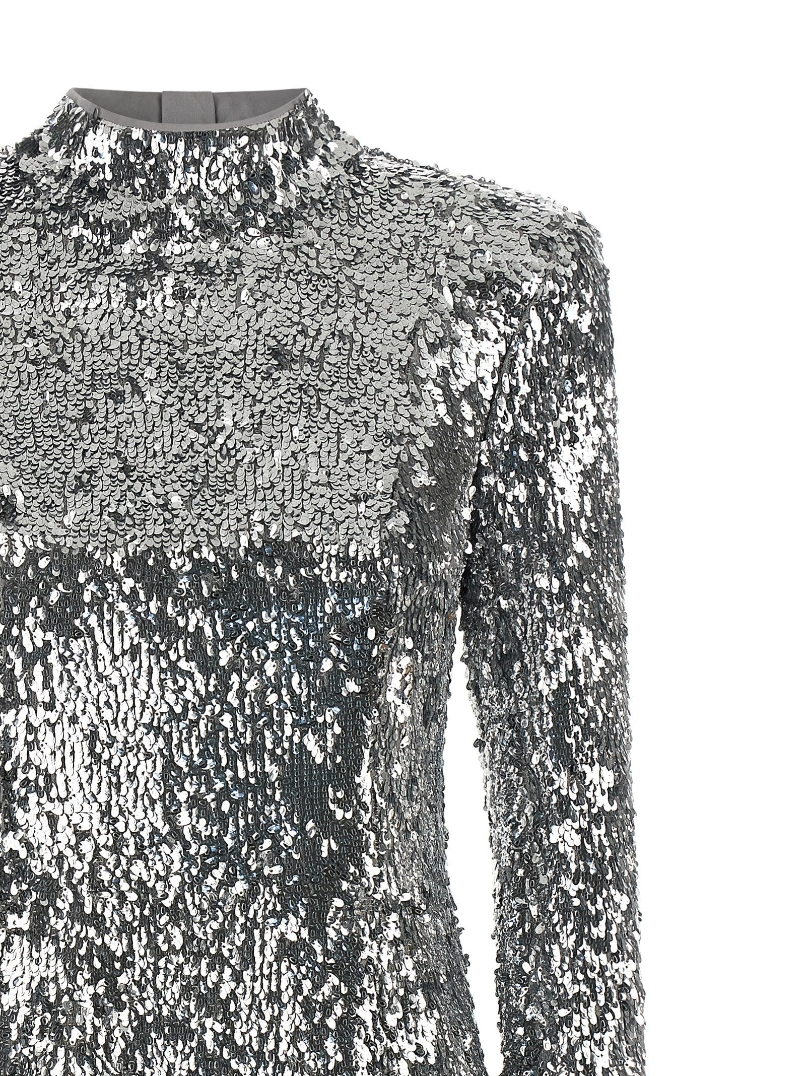 Balmain Sequin Dress Silver