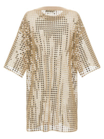 Fabiana Filippi Sequin Dress Beige