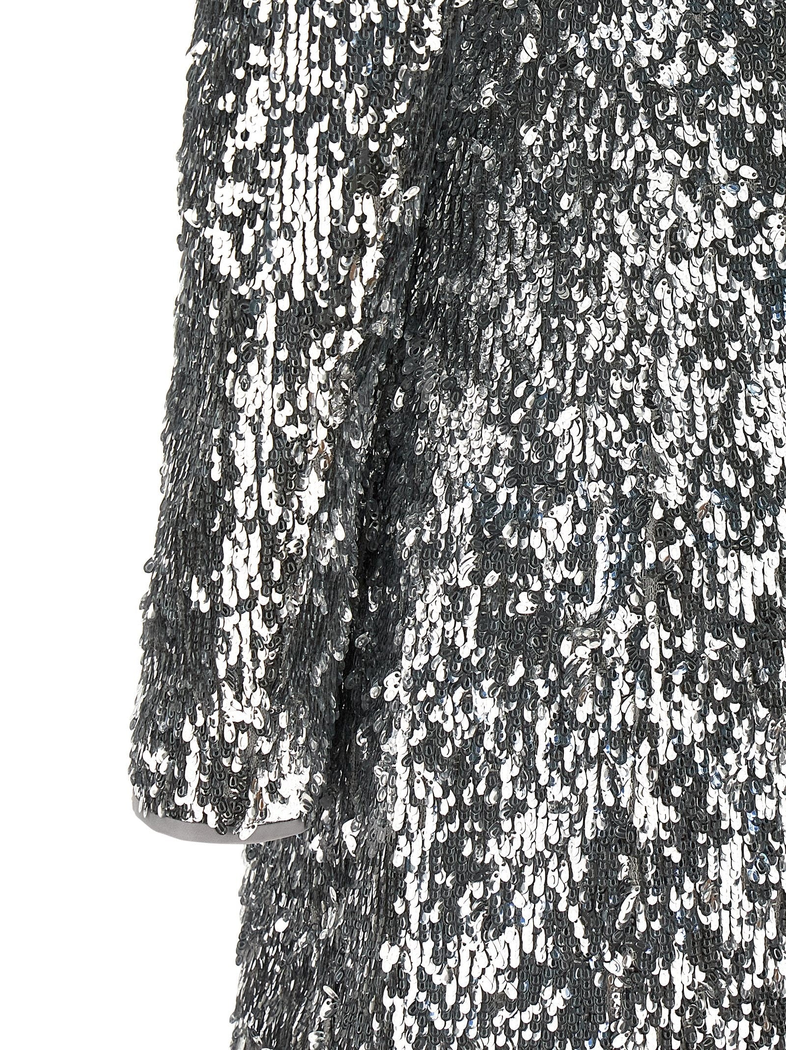 Balmain Sequin Dress Silver