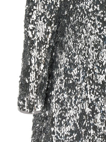 Balmain Sequin Dress Silver