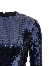ROTATE Birger Christensen Sequin Dress Blue